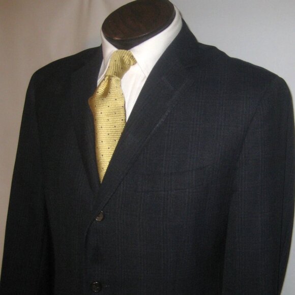 Ralph Lauren 41R Navy Wool Mohair Sport Coat Blazer